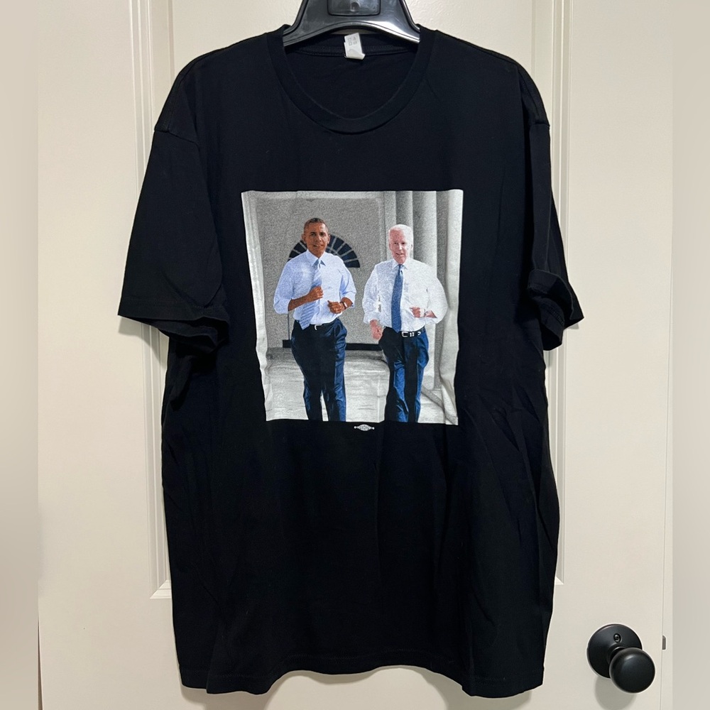 NEXT LEVEL Obama Biden T-Shirt * Adult XL * Real Political XL Black TEE
